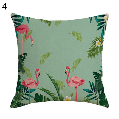 

Flamingo Zebra Leaf Pillow Case Cushion Cover Sofa Bed Car Cafe Office Decor