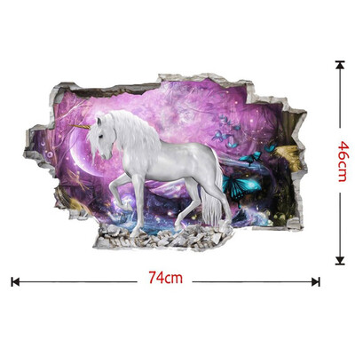 

Unicorn 3D Wall Sticker Home Decor Beautiful Wall Decals for Room Wall Sticker Decals for Room Home