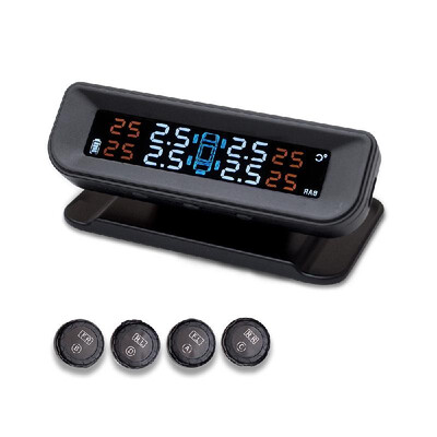 

C260 Tire Pressure Monitoring System Solar TPMS Universal Real-time Tester LCD Screen with 4 External Internal Sensors