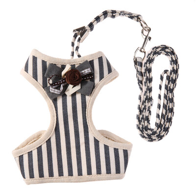 

Pet Dog Chest Vest Harnesses Walking Lead Leash Strap Belt Bowtie Suit