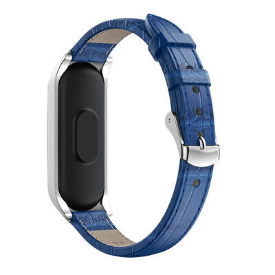 

〖Follure〗Replacement Leather Wristband Band Strap Metal Case For Xiaomi Mi Band 3