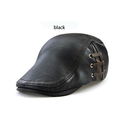 

Leather Mens cap with personalized perforated bandage design