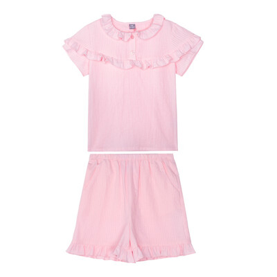 

CONYSON Girls Short Sleeve Set Casual Two-piece Lace Medium Kids Summer 5002