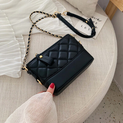 

Advanced foreign gas bag fresh wandering bag in summer new 2019 fashion rhomboid chain single shoulder oblique satchel bag