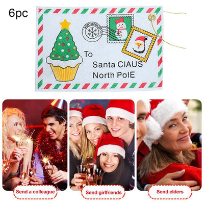 

Tailored 6pc Christmas Envelope Candy Bag Card Bag Christmas Tree Hanging Decoration