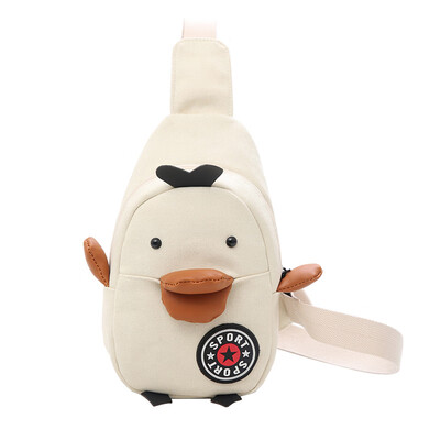 

Cute cartoon canvas little bag girl makes fun of ugly chest bag single shoulder bag oblique satchel sports style