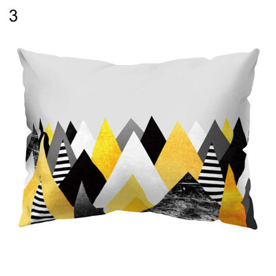 

Colorful Triangle Print Pillow Case Sofa Waist Throw Cushion Cover Home Decor