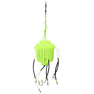 

7Pcs Fishing Hooks Explosion Fishing Hooks Carp Fishing Hooks with Luminous Fishing Bait Basket Cage with Weight