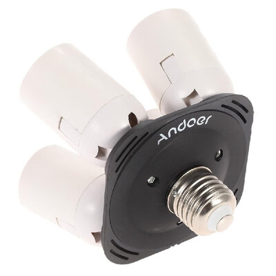 

Andoer 4in1 E27 Base Socket Light Lamp Bulb Holder Adapter Splitter for Photo Video Film Studio Photography Studio Softbox Accesso