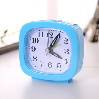 

Gobestart Square Small Bed Compact Travel Quartz Beep Alarm Clock Cute Portable
