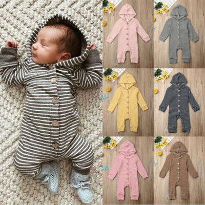

Newborn Baby Boy Girl Striped Romper Bodysuit Jumpsuit Playsuit Outfits Clothes