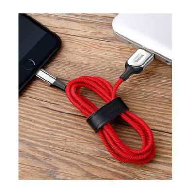 

Baseus 24A USB To Lightning Cable For IPHONE Fast Charging Data Sync Charging Cable With X Indicator-1m