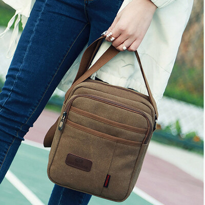 

Tailored Fashion Neutral Canvas Solid Color Outdoor Shoulder Bag Sports Messenger Bag