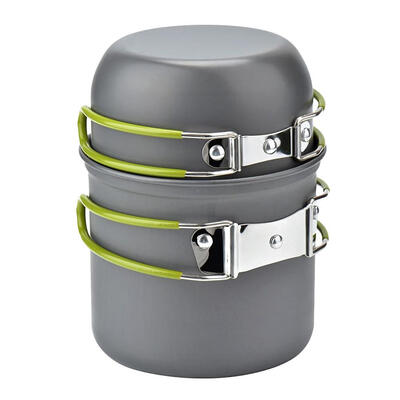 

DS-101 Outdoor Camping Cookware Set Portale Green Handle Tableware Pot