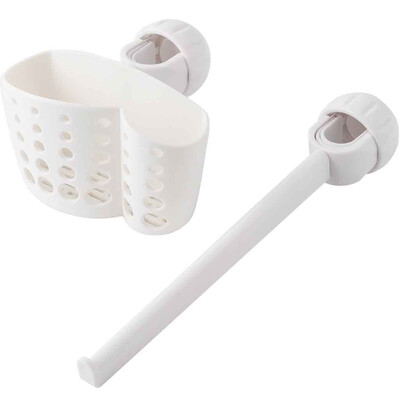 

Toponeto Kitchen Sink Faucet Sponge Soap Cloth Drain Rack Storage Organizer Holder Shelf