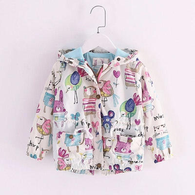 

Kids Boys Girls Long Sleeve Graffiti Animals Print Jacket Coat Hooded Outerwear