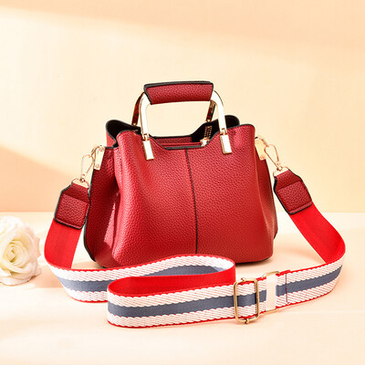 

Female summer color bucket bag ins fashion Joker ins handbag shoulder Messenger bag female