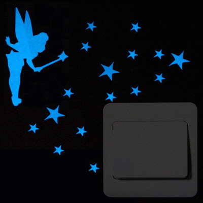 

Siaonvr Cute Cartoon Switch Luminous Sticker Fluorescent Wall Sticker Removable Sticker