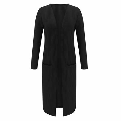 

Womens Long Sleeve Pocket Cardigans Sweater Chunky Knitted Coat Oversied Jumper