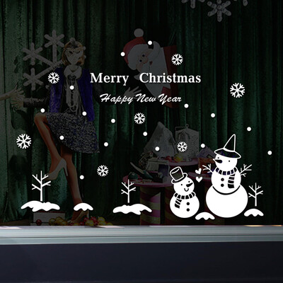 

〖Follure〗Wall Window Stickers Santa Claus Snowman Snowflake Christmas Xmas Vinyl Decals