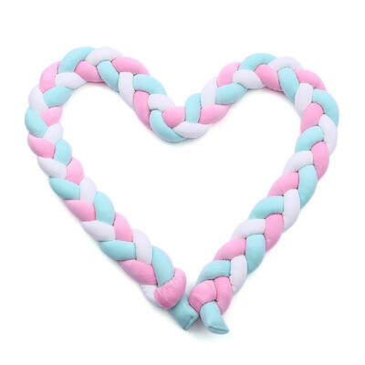 

Baby Crib Bumper Knotted Braided Bumper Handmade Soft Knot Pillow Pad Cushion Nursery Cradle Decor Gift Crib Protector Cotton 3 Me