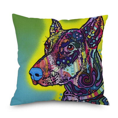 

Watercolor Dog Print Sofa Bed Home Decoration Festival Pillow Case Cushion Cover