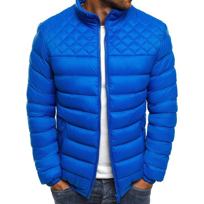 

2019 Mens Hooded Warm Cotton Thicken Mid Down Padded Jacket Coat Overcoat Plus