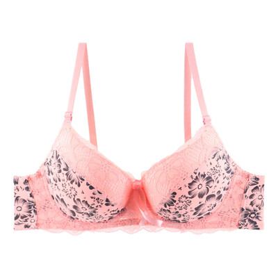 

Toponeto Fashion Sexy Gathering Ladies Bra C Cup Lace Printed Coloured Underwear Bra