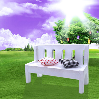 

YIWULA112 16 Toy House Miniature Scene Model Pretend Wooden Sofa Simulation Toy