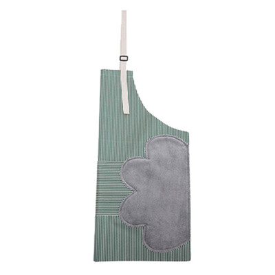 

Linen Stripe Sleeveless Kitchen Cooking Cleaning Apron Wipe Hand Cover Dustcover