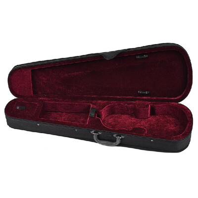 

Professional 44 Full Size Violin Triangle Shape Case Box Hard & Super Light with Shoulder Straps Burgundy