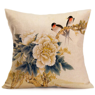 

JPGIF Peony Sofa Bed Home Decoration Festival Pillow Case Cushion Cover