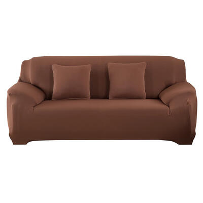 

Fashion Slipcover Stretchable Pure Color Sofa Cushion Cover Light Coffee