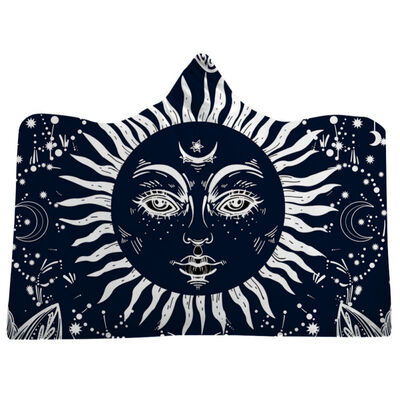 

Bohemian Hooded Blanket For Adults Mandala Dreamcatcher Sherpa Fleece Woman Throw Blanket Microfiber Soft Wearable Blankets