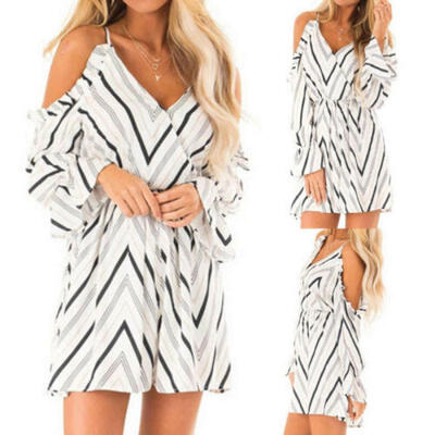 

Fashion Women Off Shoulder Long Sleeve Bodycon Dress Evening Party Cocktail