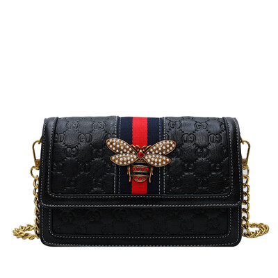 

Ins super fire small bag female 2019 new Korean version of the color chain small square bag fashion wild shoulder Messenger bag