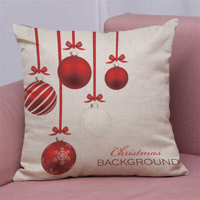 

Gobestart New Christmas Cotton Linen Pillow Case Sofa Cushion Cover Home Decor