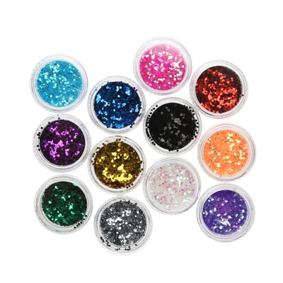 

12 Color Small Sequins Makeup Eye Shadow DIY Tip Art Nail Art Kits Decor