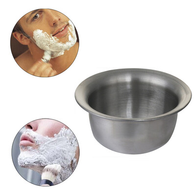 

〖Follure〗ZY Fashion Stainless Steel Men Traditional Shaving Mug Cup Bowl For Shave Brush
