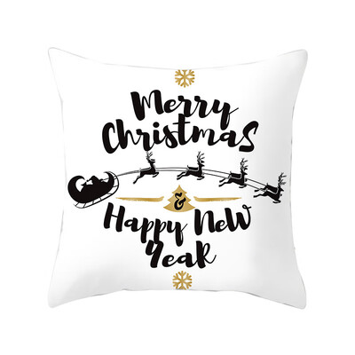 

Christmas Decorative Pillowcase Square Printed Throw Pillow Cover Santa Claus Throw Pillowcase For Home Office