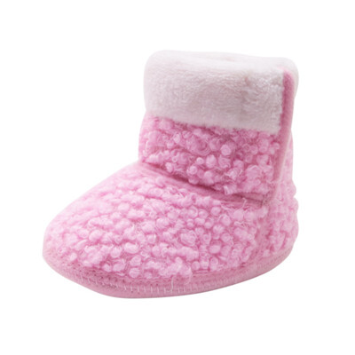 

Winter Autumn Baby Newborn Girls Prewalker Keep Warm Infant Toddler Princess Style Kids Crib Snow Knitting Shoes