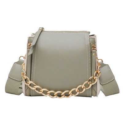 

Tide wide shoulder strap shoulder bag wild Messenger bag fashion chest bag personalized pockets