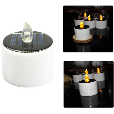 

〖Follure〗1pcs Solar Powered LED Candles Flameless Electronic Solar LED Tea Lights Lamp