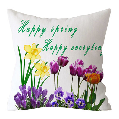 

〖Follure〗Easter Rabbit Print Pillow Case Polyester Sofa Car Cushion Cover Home Decor