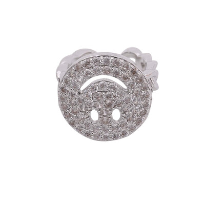 

speed Rotation Snowflake Big Crystal Cubic Zircon Flower Adjustable Wedding Rings for Women Girl