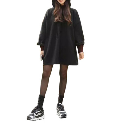 

Autumn Drop-Shoulder Long Sleeve Black Hoodies Women Hooded Oversized Hoodie Women Hip Hop Streetwear Hoodies Sweatshirts