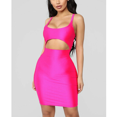 

Women Mini Dress Sleeveless Bodycon Fashion Party Cocktail Club Holiday Sundress