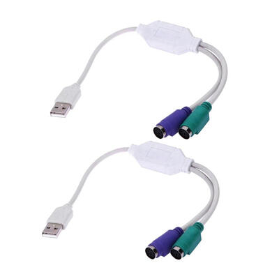 

2pcs USB to for PS2 Female to Male Mouse Keyboard Converter Cable Adapter