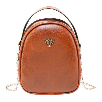 

Tree Decor Leather Shoulder Handbags Women Small Chain Shell Crossbody Bags