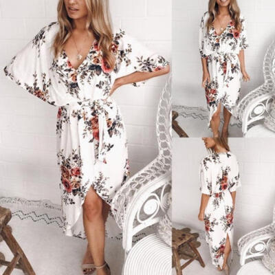 

New Women Summer Boho Chiffon Party Beach Dresses Maxi Dress Sundress